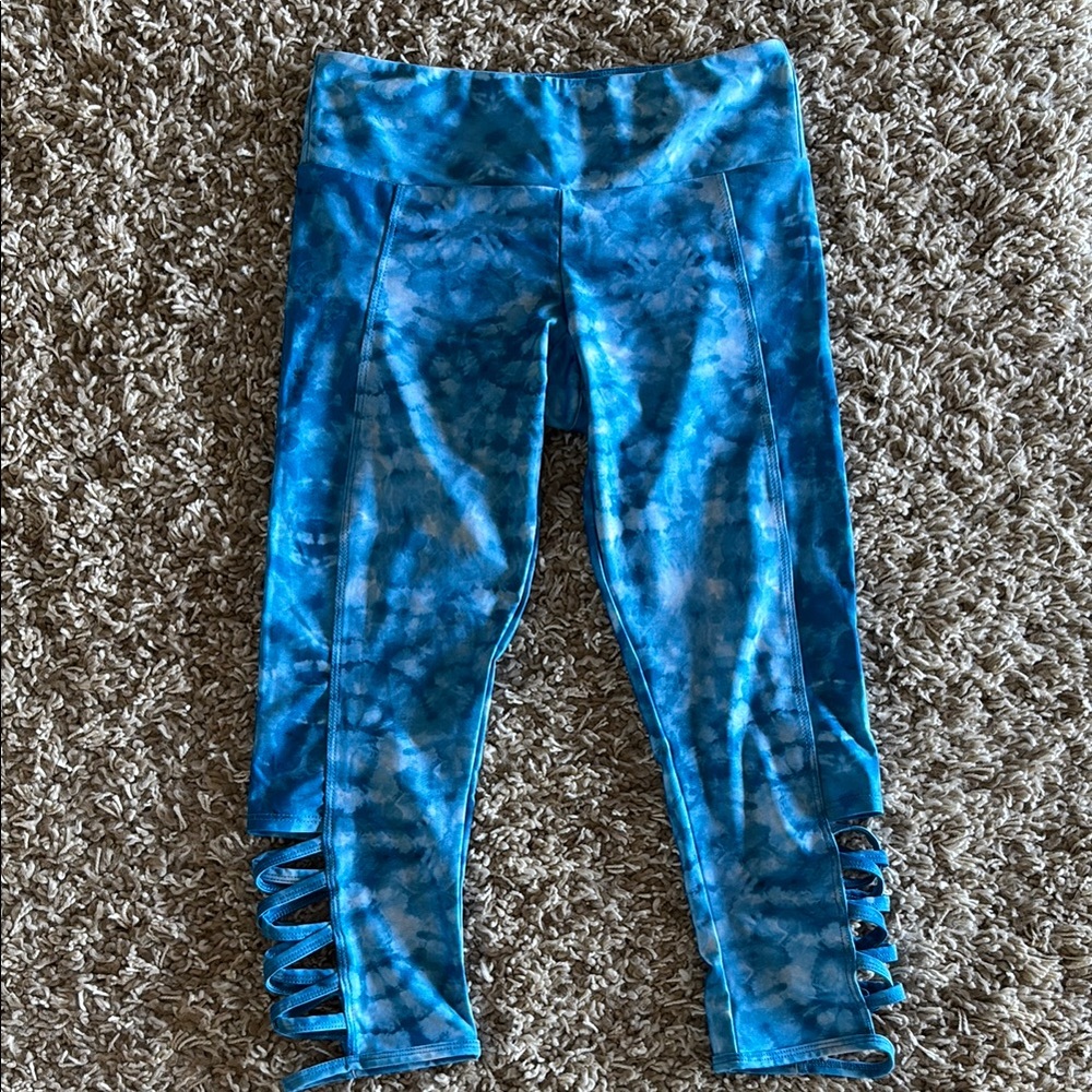 Onzie Blue Tie-Dye Leggings